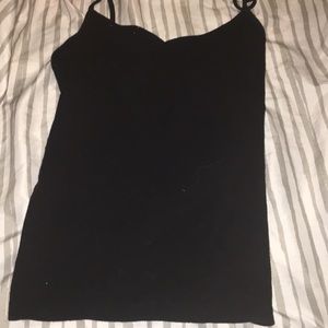 Black tank top spaghetti strap